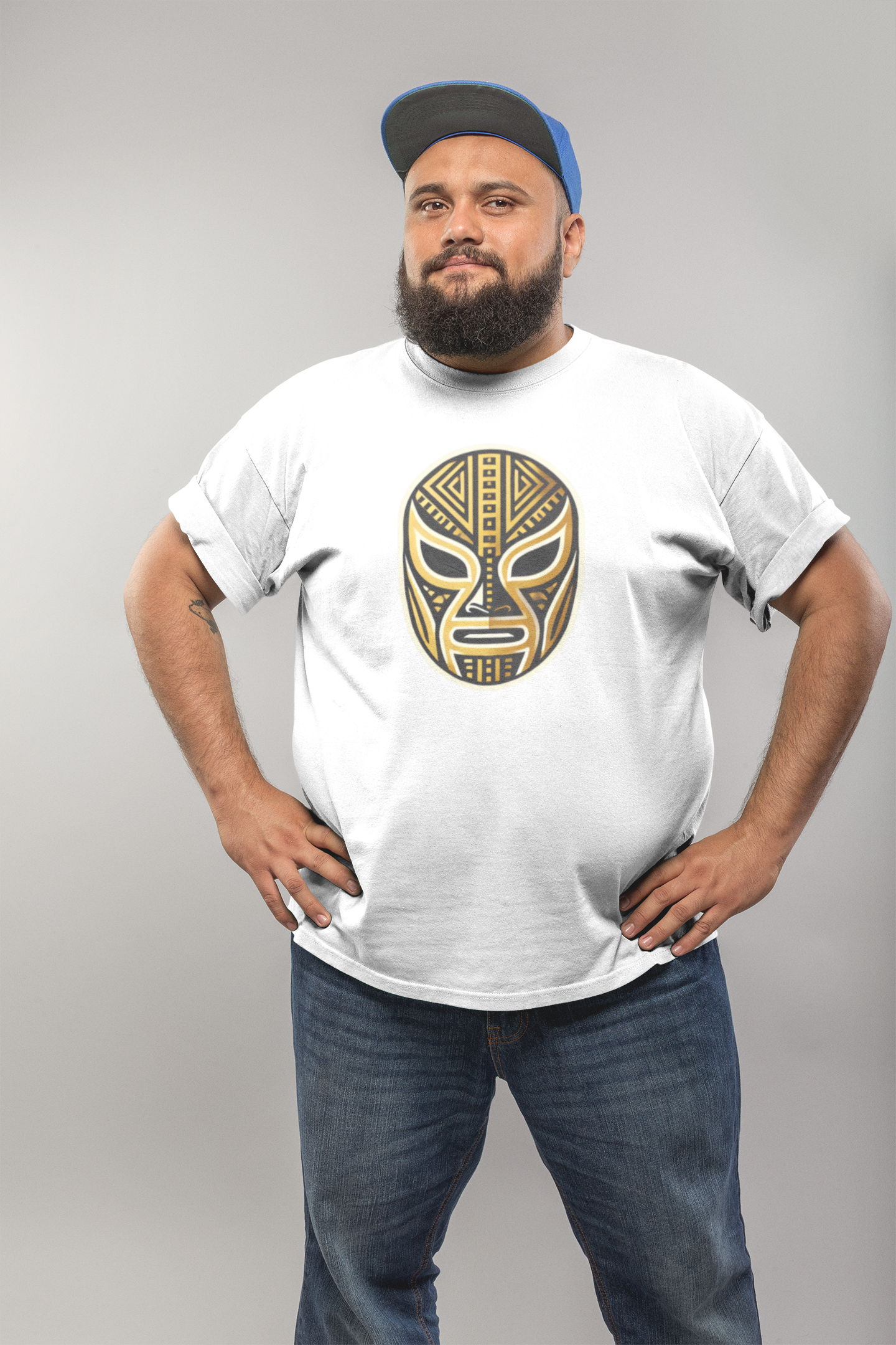 🌟 Camiseta de algodón unisex. Máscara Dorada